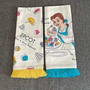 Disney Belle set of 2 kitchen towels 2021 EPCOT Food and Wine Festival